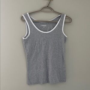 Company Ellen Tracy Gray Tank Top with White Trim